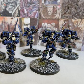 Death Strike Vanguard Squad (codex space marine chapter) by Skribblin Ork