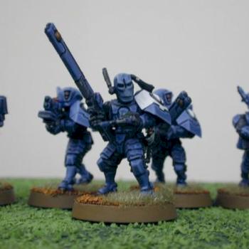 Tau Fire Warrior sqaud by striker8