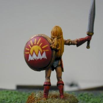 Barbarian Female, Back view by striker8