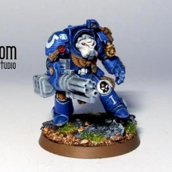 Ultramarines Terminator with Assault Cannon 2 by artcoven