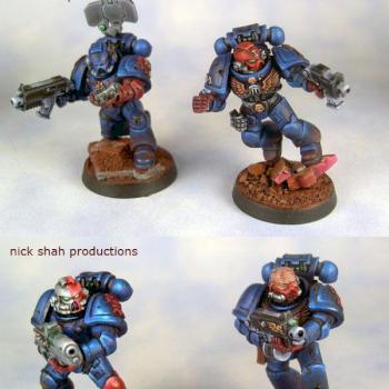 Crimson Fists Command Marines by disinfect