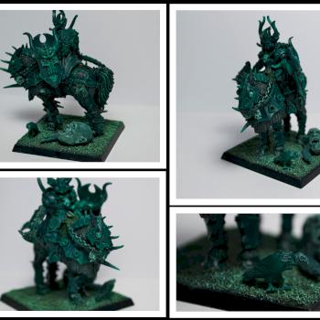 Chaos Lord on Daemonic Mount - Green Exercise Try by Panto
