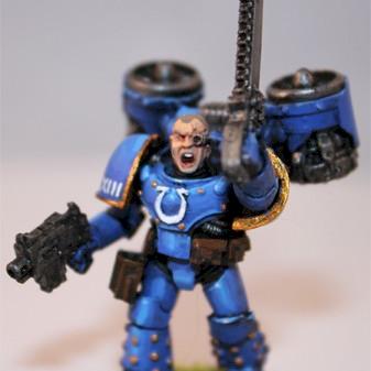Pre-Heresy Ultramarine Assault Marine by SirAndrew