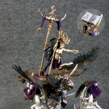 Dark Elf Sorceress on pegas by Grigory
