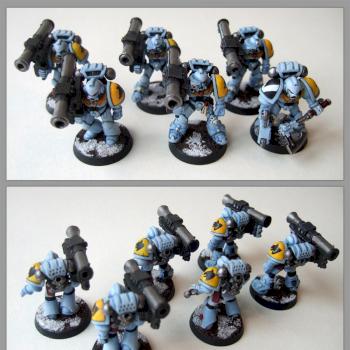 Space Wolves Long Fangs (5xMissile Launchers) by bigred1