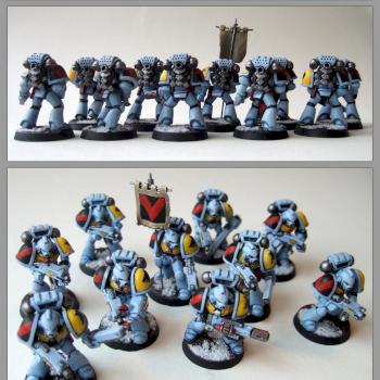 Space Wolf Grey Hunters by bigred1