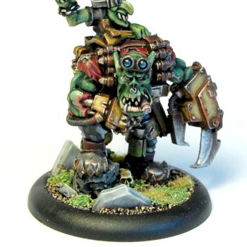 Ork Kommando Nob with Power Klaw by GraveRisen