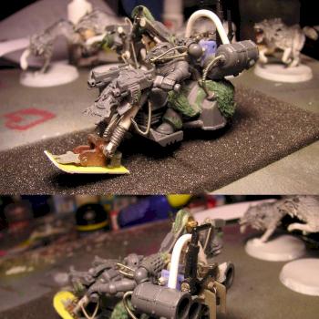 Iron Priest on Snow Bike - WIP by headpoint