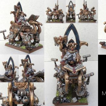 Dwarf King on Throne by 1a73MiniatureLab