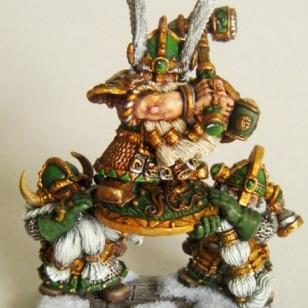 Vidarr Trollhammer - Dwarf Lord on Shieldbearers by Gaheris