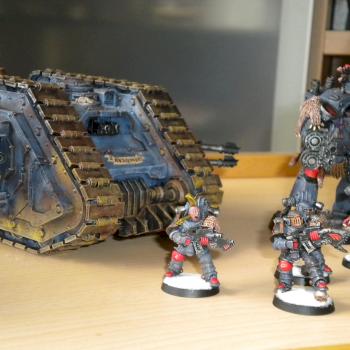 Space wolves land raider proteus by Elicano