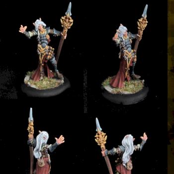 Larnach, Grey Elf Mage by belminiart