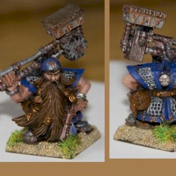 Dwarf master engineer with great weapon by Nasekomaya