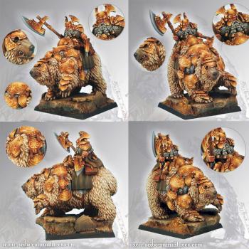 Dwarf General on war bear by Scibor