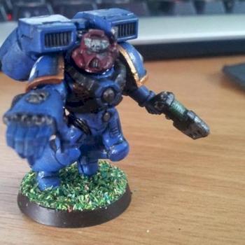 Space Marine (Ultramarine) Assault Sergeant by Kalkstein