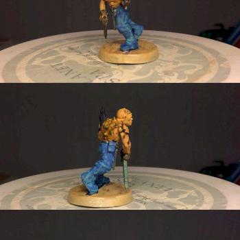 Alpha legion cultist with a brutal assault weapon. by Alpharious