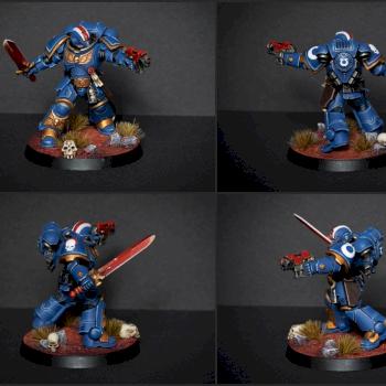Ultramarine Primais Space Marines Lieutenant by Intercore