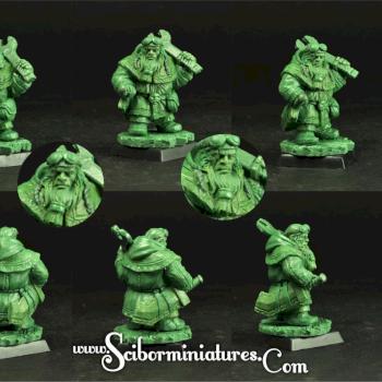 Dwarf greenstuff oryginal sculpture 28mm by Scibor