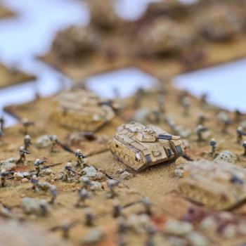 Epic armagueddon 6 mm Tallarn mecanised infantry by Nopaintnogame
