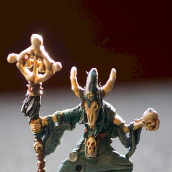 Beastman Skeleton Wizard by perdicalis