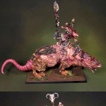 Skaven Warlord on Broodhorror by webwaypainting