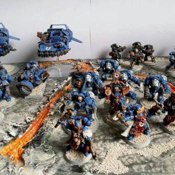 Space marine army Ultramarines by feekejames