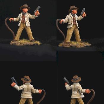 Armed Male Archaeologist/Adventurer w Whip by belminiart