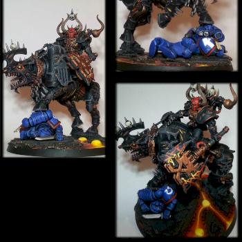 Hakanor's Reavers Chaos Lord on Juggernaut of Khorne by Southpaw