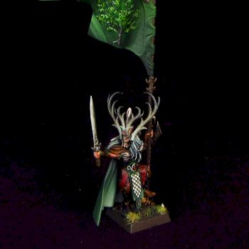 Wood Elves Battle Standard Bearer (conversion) by Awaken Realms