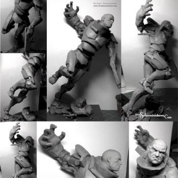 Sci Fi character sketch - plasticine by Scibor