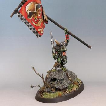 Black Orc Banner Bearer by Jingerwarrior