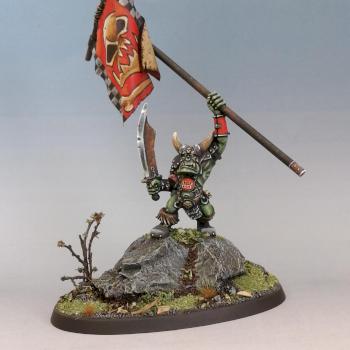 Black Orc Banner Bearer by Jingerwarrior
