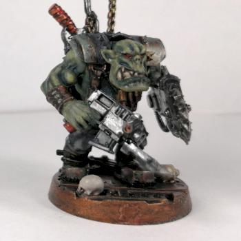 Ork Nob with purple Zeliboba by Sad_Dzen