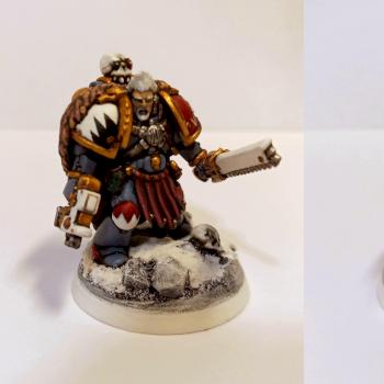Space wolves long fang squad leader by Ulfhrafn Grim