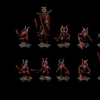 Daemons ok Khorne Bloodletters by peckersaurus