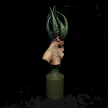 Woman cultist tentacles bust by IreMoon