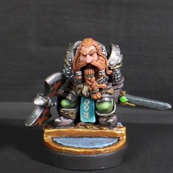 Diehard Miniatures - Grimm Banethrall-Dwarf Warrior by mikecarrero