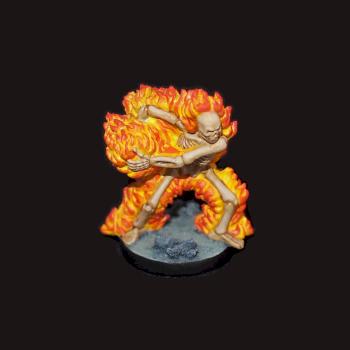 Flaming Skeleton from Castle Ravenloft Adventure Board Game by peckersaurus