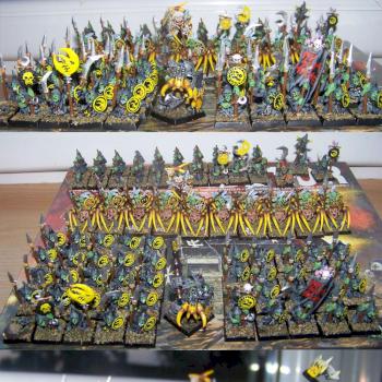 Goblins WAAAGH with forest goblins on spiders by gen. Szrama