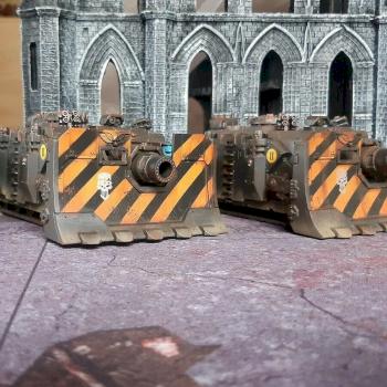 Warhammer 40k Iron Warriors Vindicators by dogparry