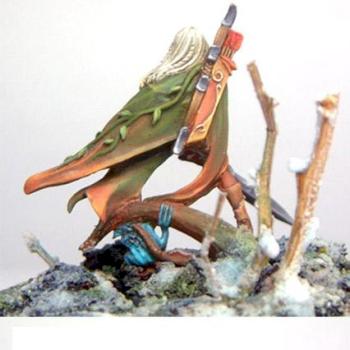 Wood Elf Lord on Display base by uluc