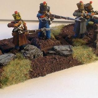 Some light infantry on a skirmish tray by ashram