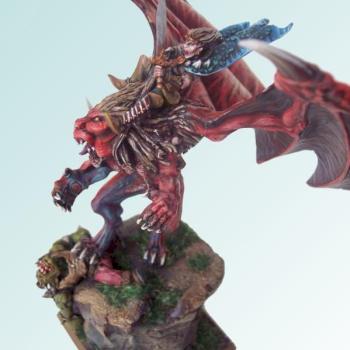 Dark Elf Beastmaster on Manticore (2nd pic) by JuliaBrasiLuxus