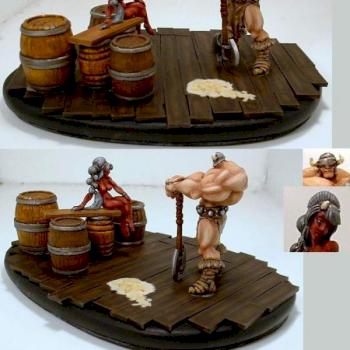 Heresy Standing Thrud & Hasslefree Gen diorama by Wristaction