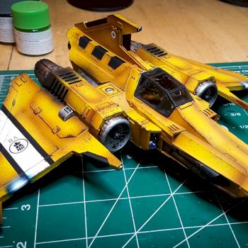 Imperial fists Xiphon Interceptor by stray_fox