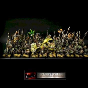 Warhammer Skarsnik and Gobbla Army by Hexagone Club