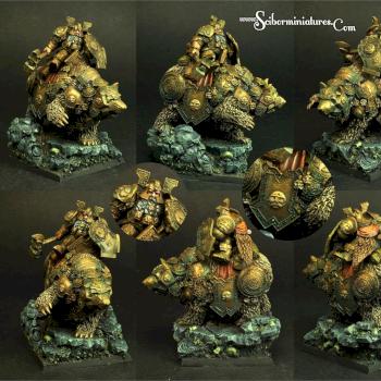 Dwarf Lord on War Bear by Scibor