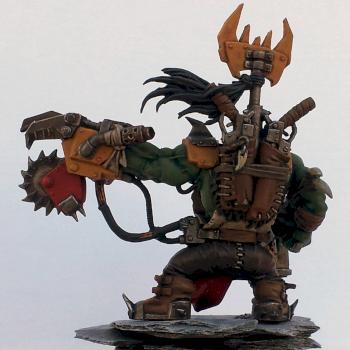 Bad Moon Ork Warboss by pig of sparta