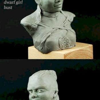 Warrior Dwarf Girl Bust-Work in progress by rene
