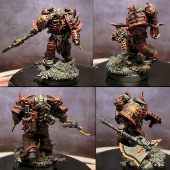 Chosen Chaos Space Marine with Poweraxe by Prometheus